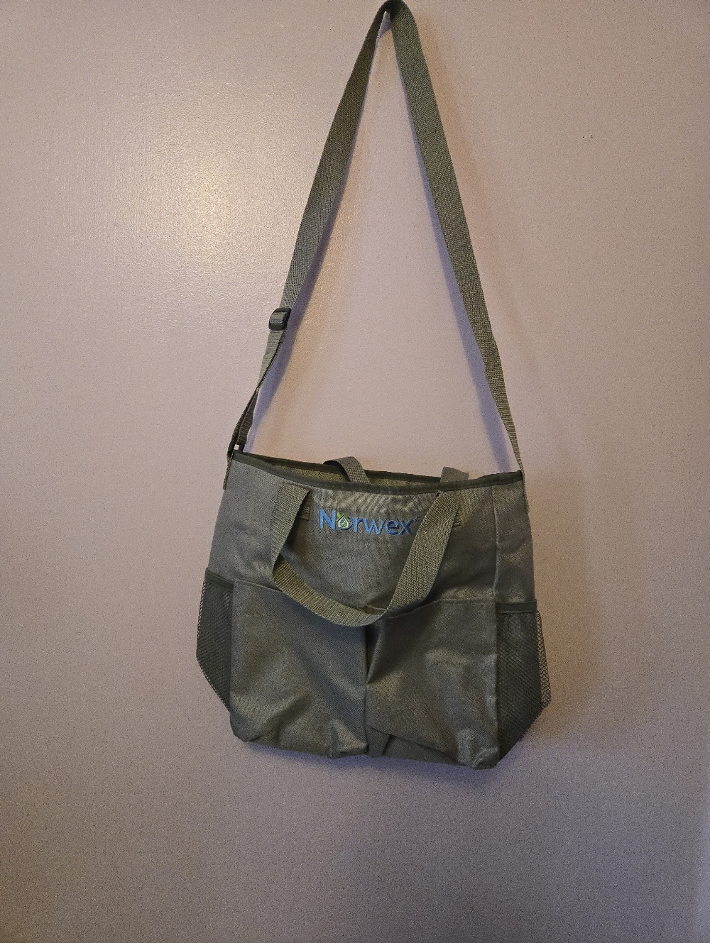Norwex Gray Tote with Adjustable Strap